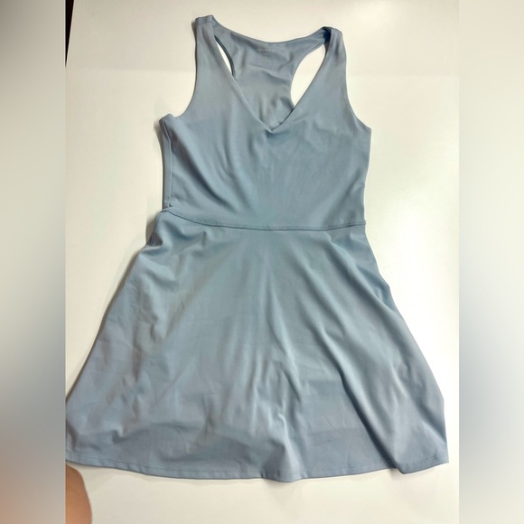 Reformation Bella EcoMove Active Mini Dress Ligh Blue MEDIUM - Picture 5 of 9